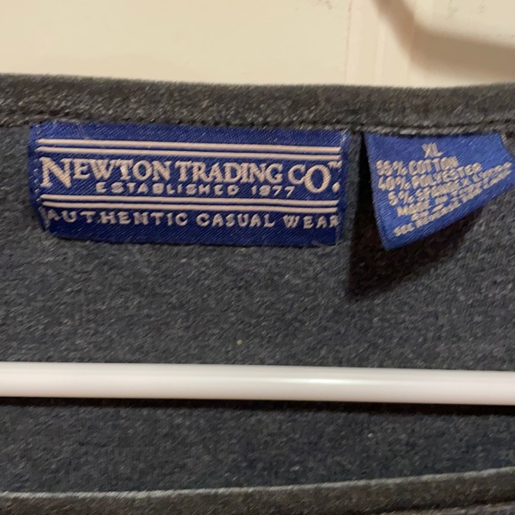 Newton Trading Co xl grey top velvety neckline SALE - Picture 4 of 7